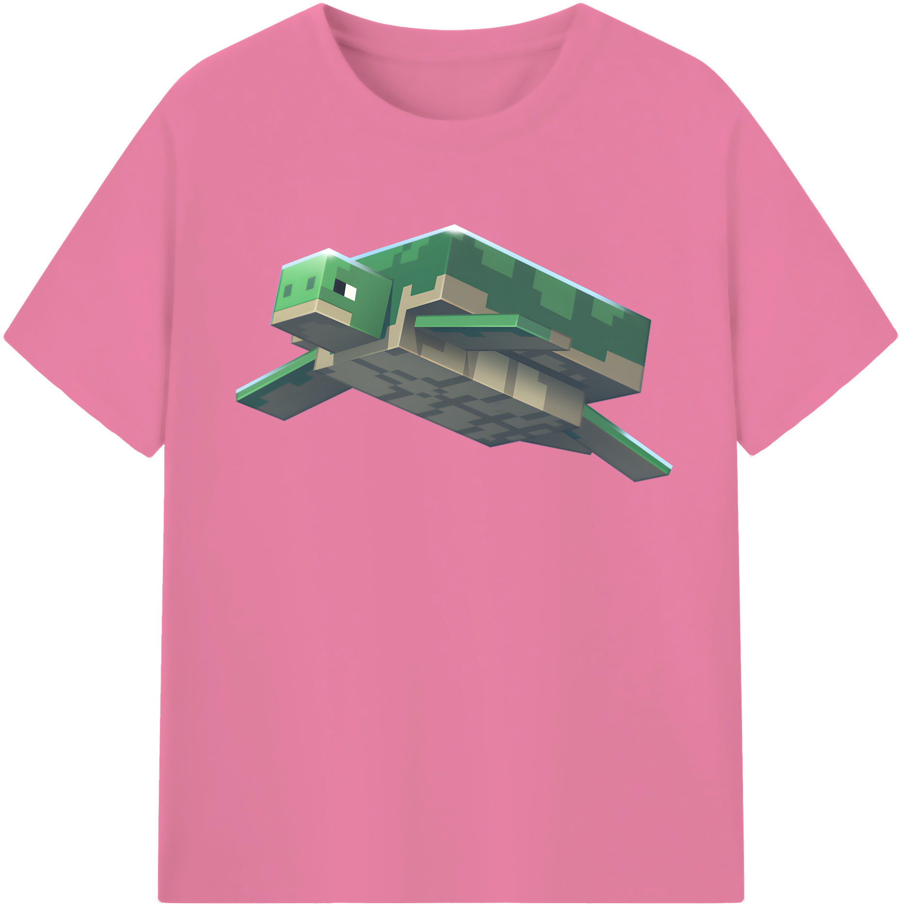 （画像用） マインクラフト ブロックの世界 Minecraft MC Block world 綿100％半袖Tシャツ（フロントプリント）